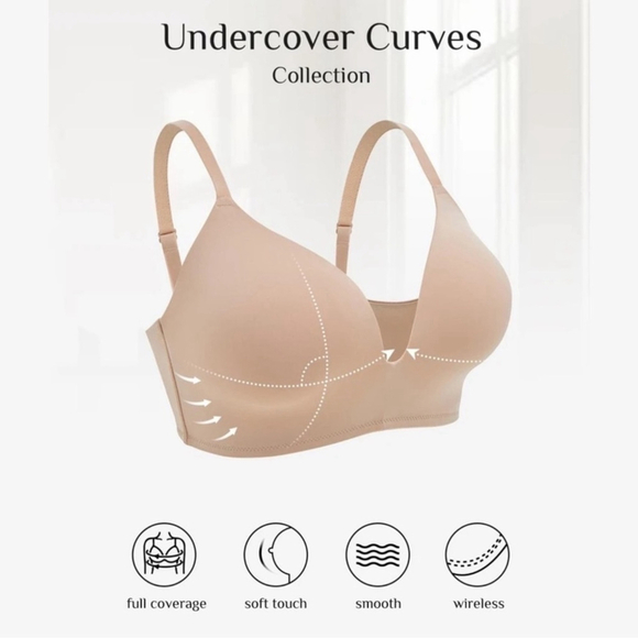 SHEIN LUVLETTE Dream Curve Support+ Wireless T-Shirt Bra – Size 34D/34DD - Picture 4 of 8